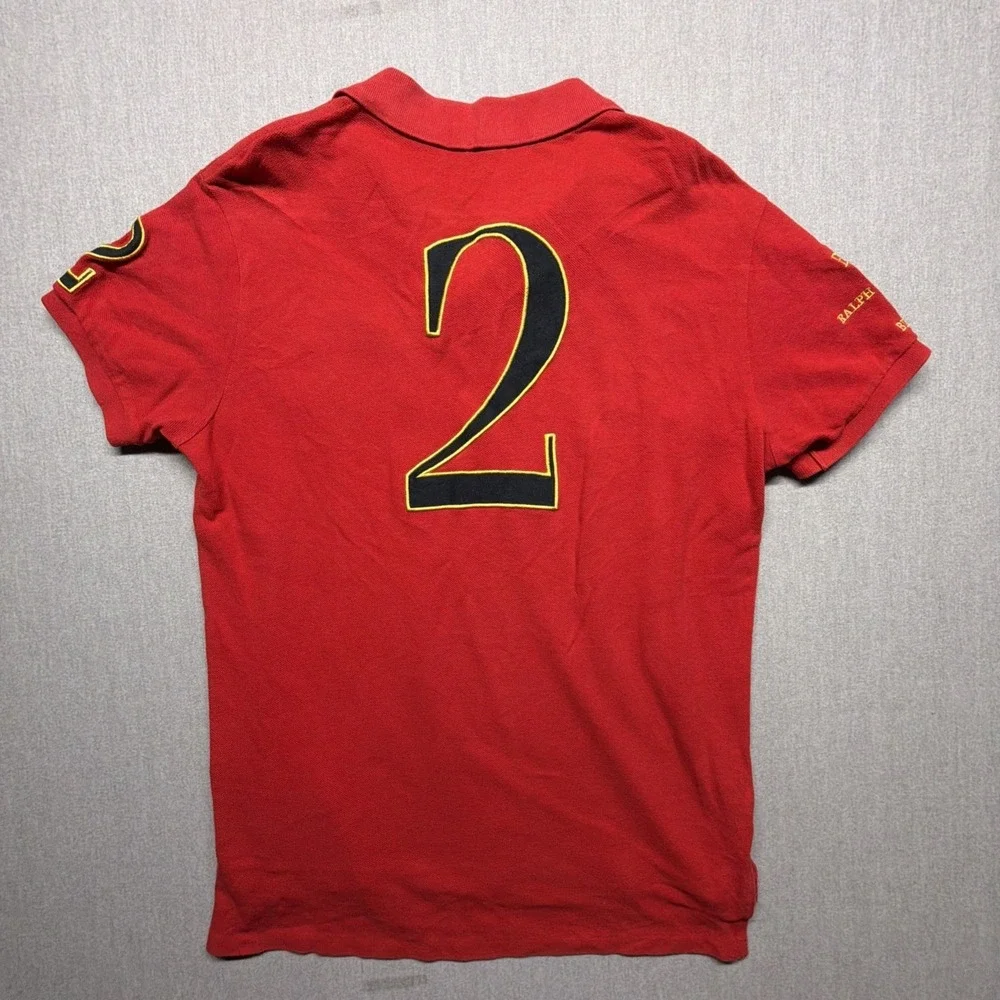 Polo Ralph Lauren Blackwatch‎ Polo Team Shirt Custom Fit Large Red